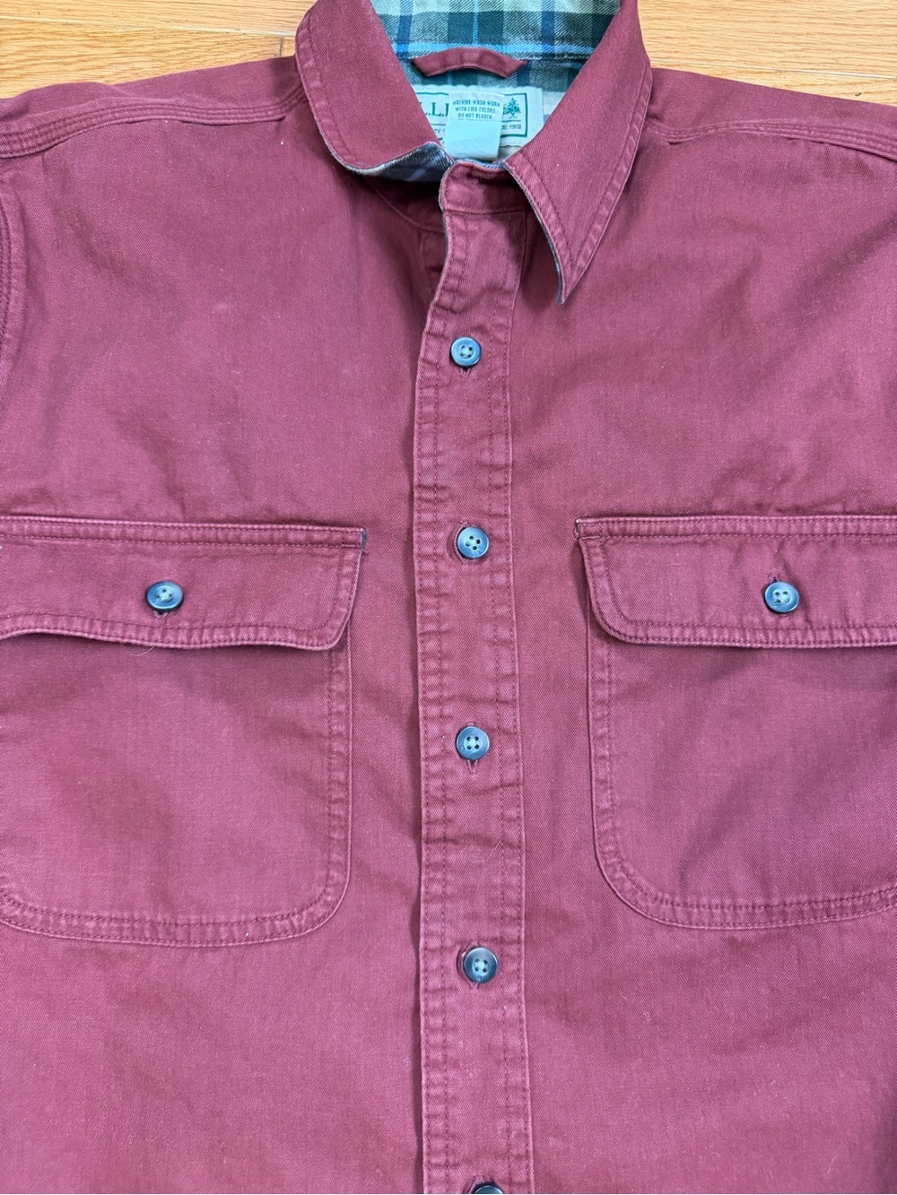 L.L.Bean 90s Flannel Lined Hurricane Shirt Gorpcore - Picture 2 of 8